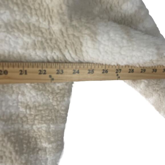 Sonoma Women's Size Large Sherpa Tan Cream Sherpa Hooded Sweater - Picture 8 of 9